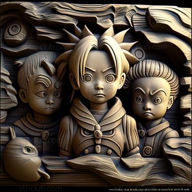 3D model Dragon Quest Retsuden Roto no Monsh Chiaki Kawamata Jun (STL)